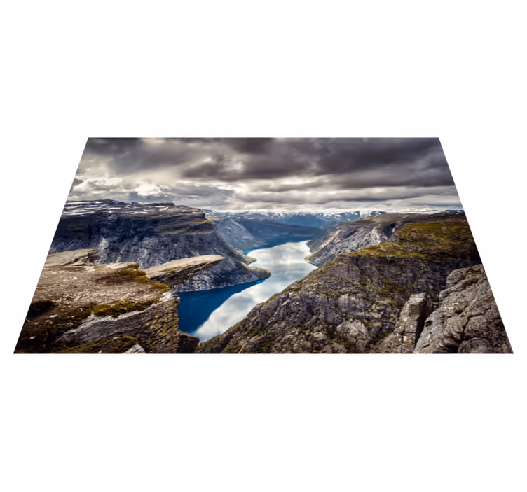 Trolltunga norge naturvinylmatta - Tenstickers