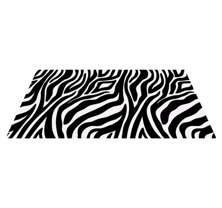 Zebra-tryck animaliskt tryck vinyl matta - Tenstickers