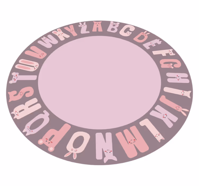 Rundar vinyl alfabet matta - Tenstickers