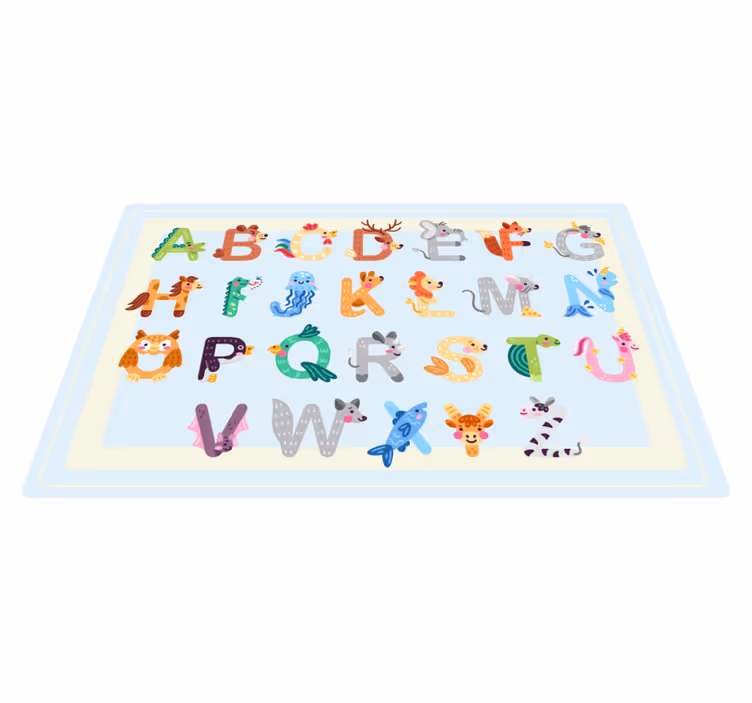 Färgglada vinyl alfabet matta - Tenstickers