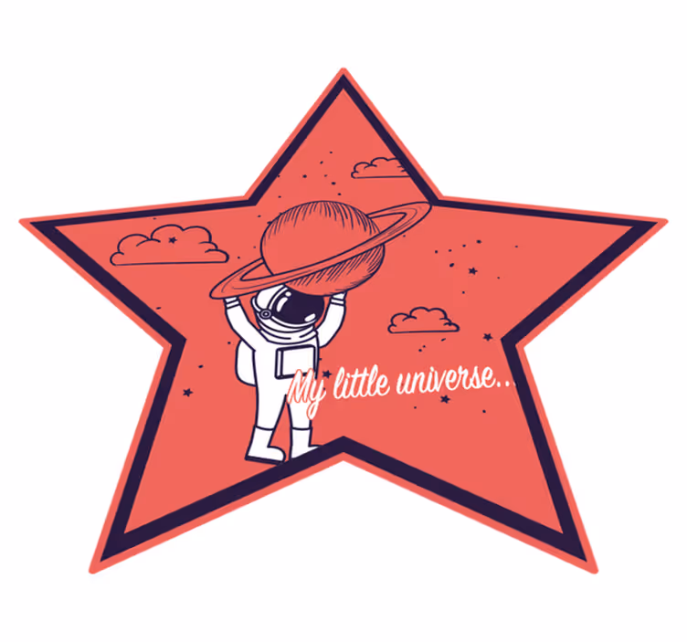 Astronaut stjärnforskare Vinylmatta Barn - Tenstickers