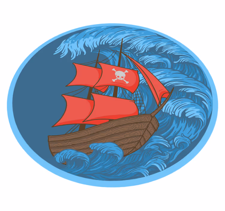 Piratspeltid Vinylmatta spel - Tenstickers