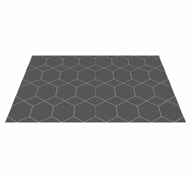 Vita och grå geometriska mattor med sexkant - Tenstickers