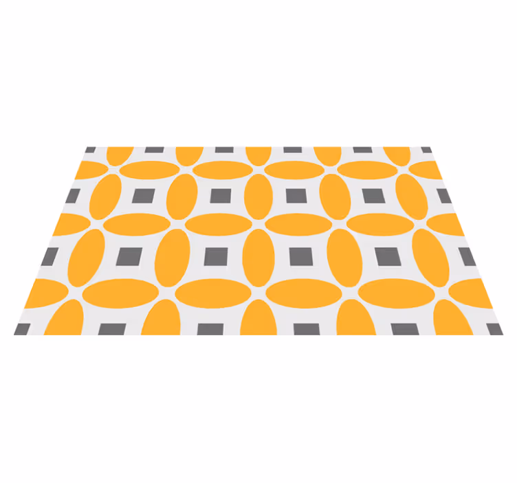 Geometriska cirklar Vinylmatta geometrisk - Tenstickers