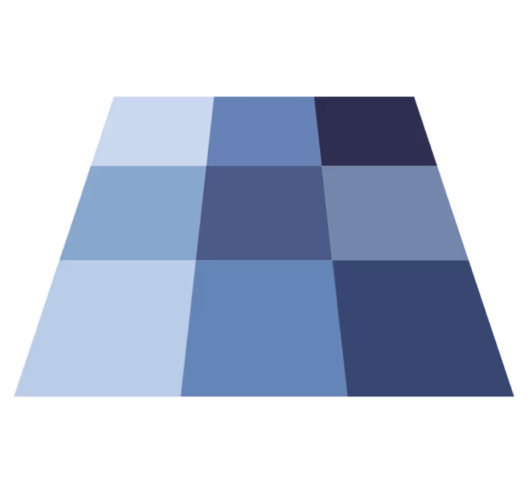 Blå skugga geometriska mattor - Tenstickers
