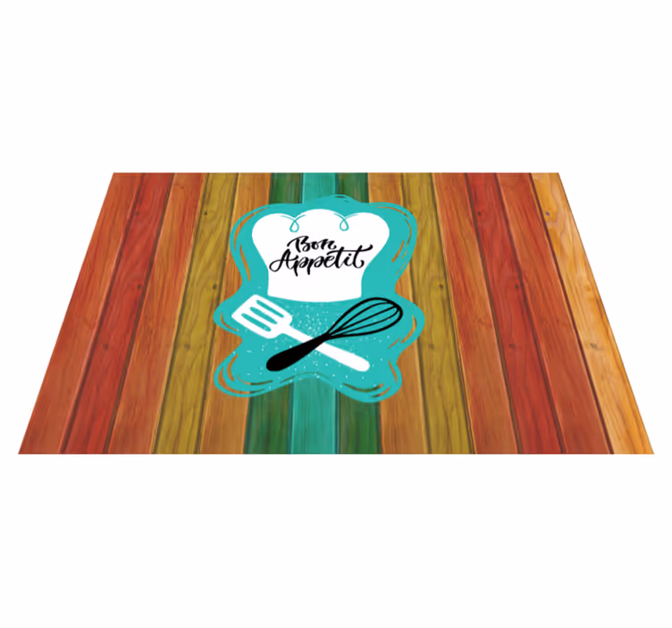 God aptit emblem Vinylmattor med fraser - Tenstickers