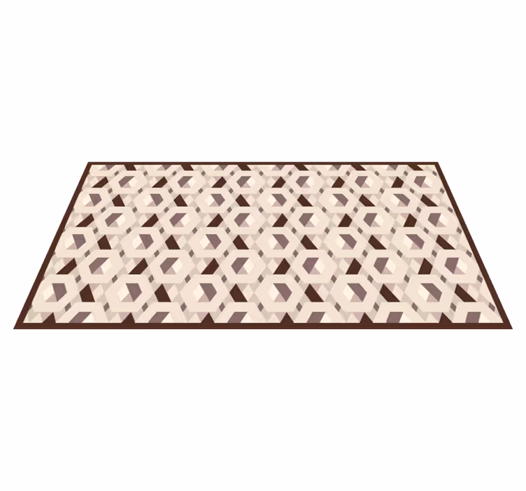 Beige hexagoner geometriska mattor - Tenstickers