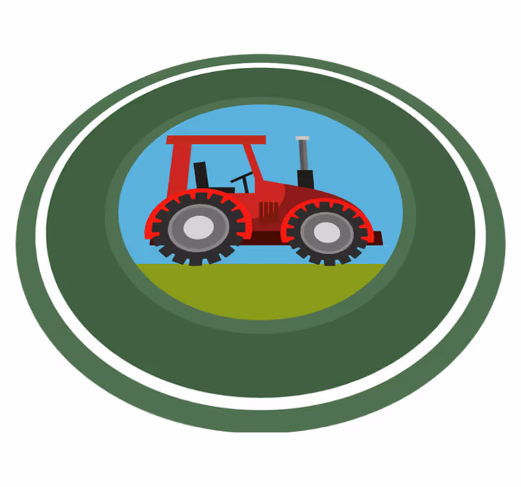 Traktor lekplats Vinylmatta Barn - Tenstickers