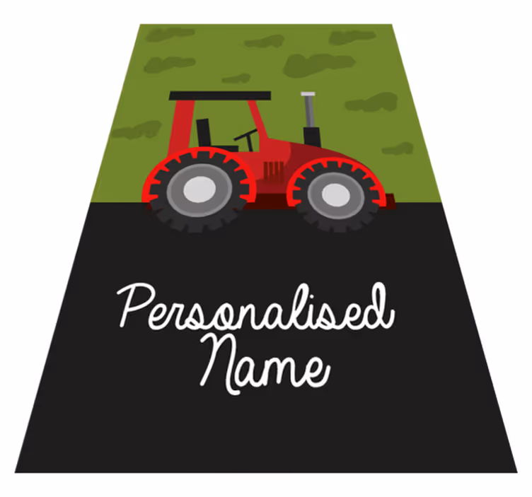 Skräddarsydd traktor Vinylmatta namn - Tenstickers