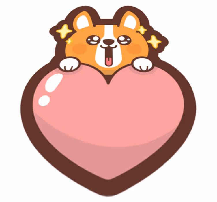 Anime hund djur vinyl matta - Tenstickers