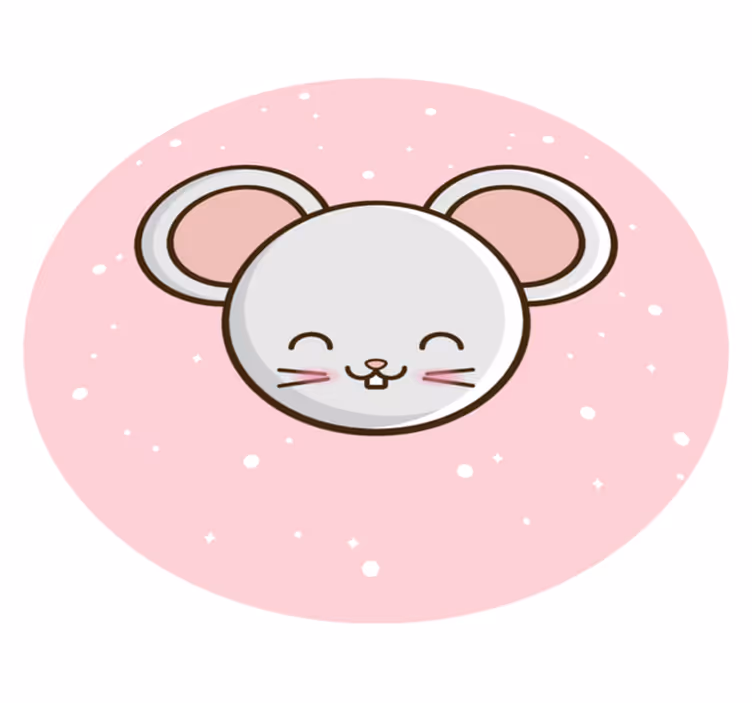 Söt anime mus djur matta - Tenstickers
