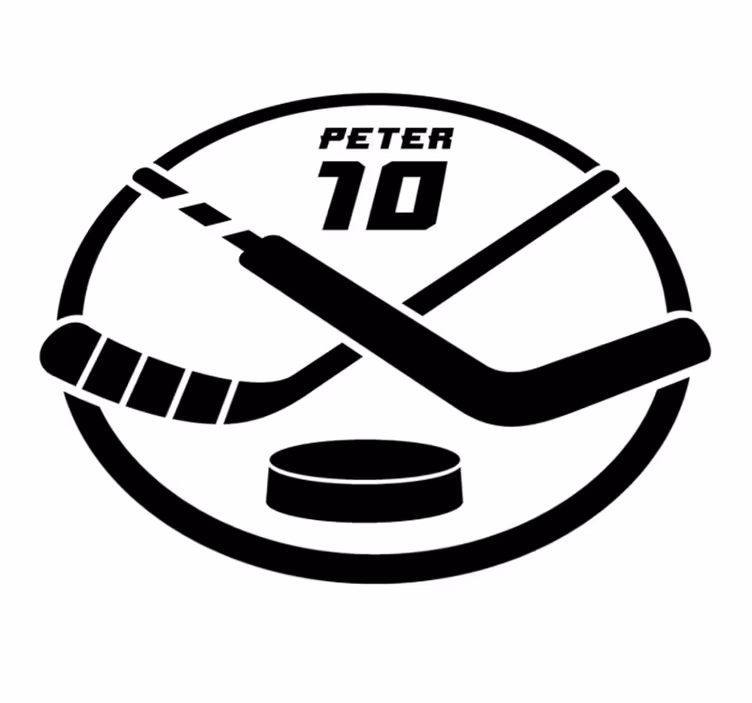 Personlig ishockey textmatta - Tenstickers