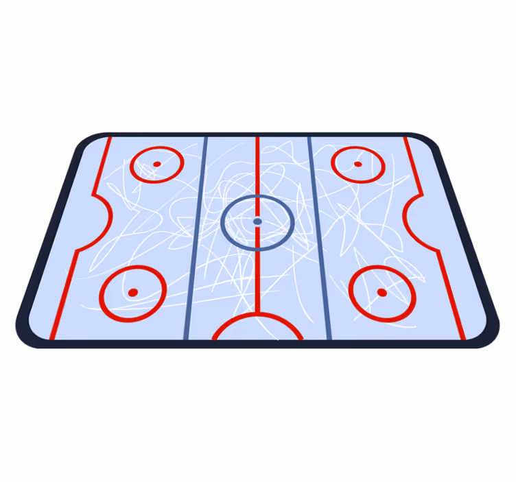 Färgglada puck ishockey spelmatta - Tenstickers
