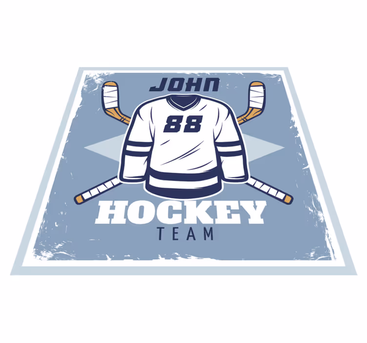 Omklädningsrum ishockey personlig matta - Tenstickers
