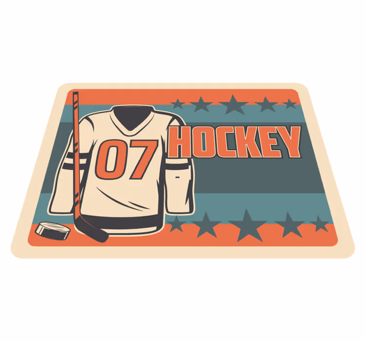 Ishockey med spelare och stjärnmatt - Tenstickers