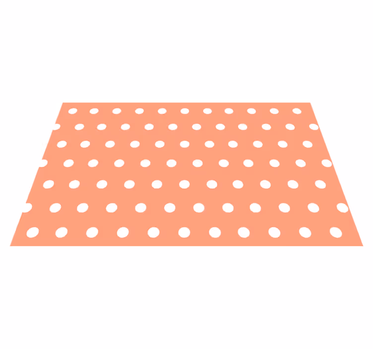 Röda och vita prickar geometriska mattor - Tenstickers