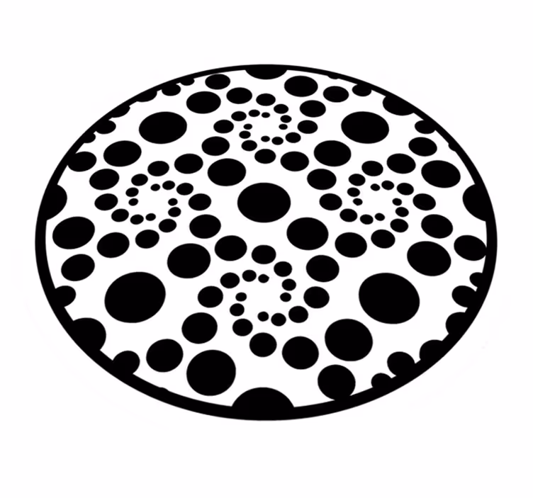 Prickiga virvlar runt geometriska vinylmattor - Tenstickers