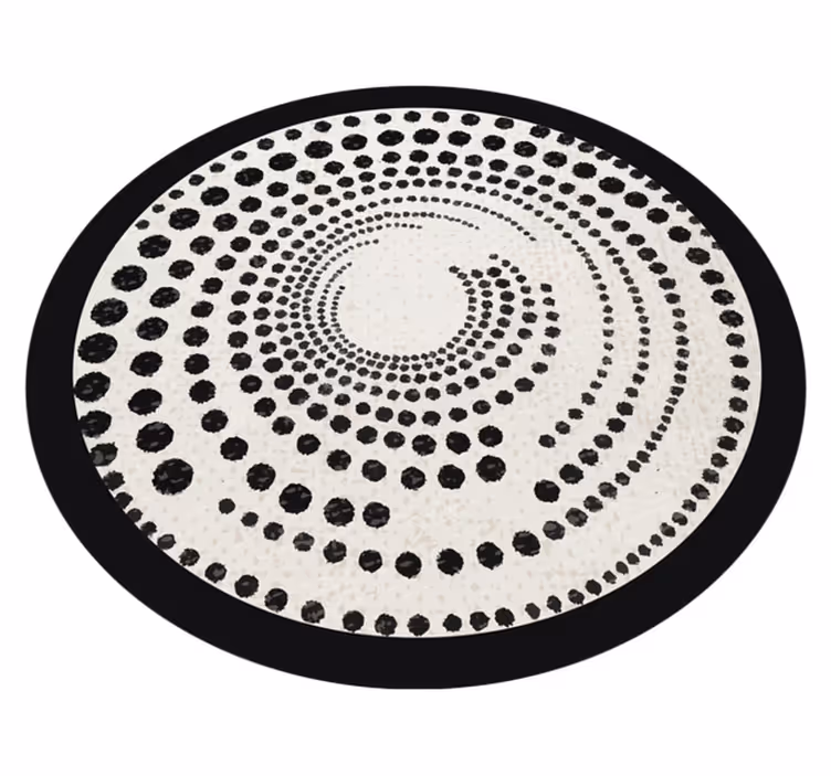 Koncentriska cirklar detalj Vinylmatta geometrisk - Tenstickers
