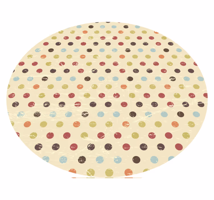 Flerfärgade prickiga geometriska mattor - Tenstickers