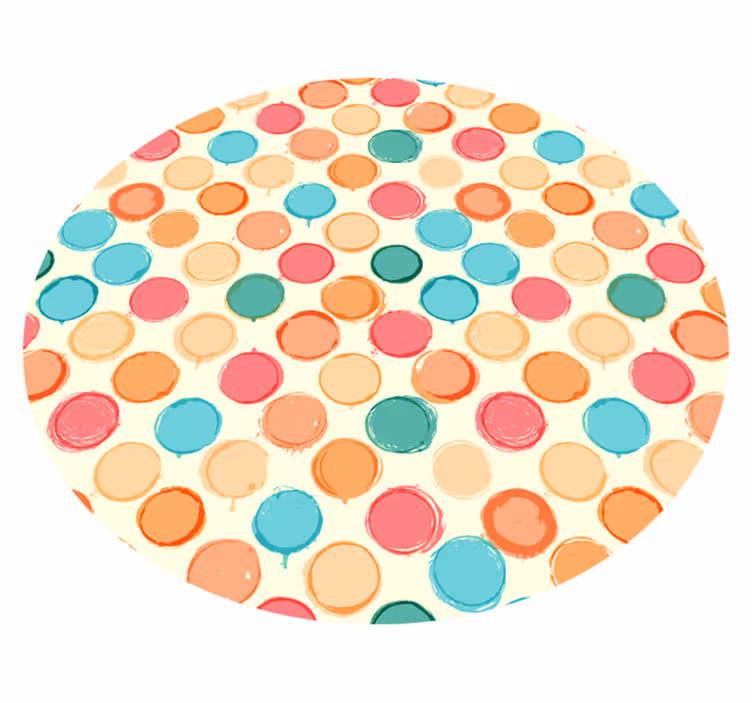Färgstänk och geometriska mattor med prickar - Tenstickers