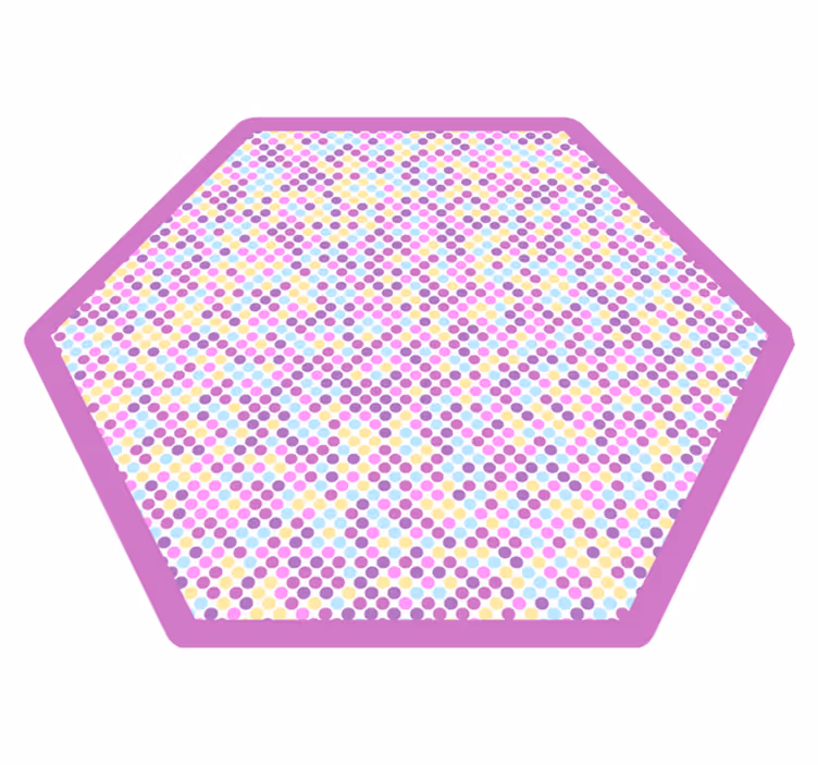 Polka hexagon Andra Vinylmattor - Tenstickers