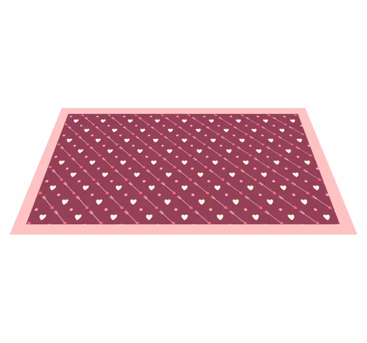Diagonalt hjärtmönster Andra Vinylmattor - Tenstickers