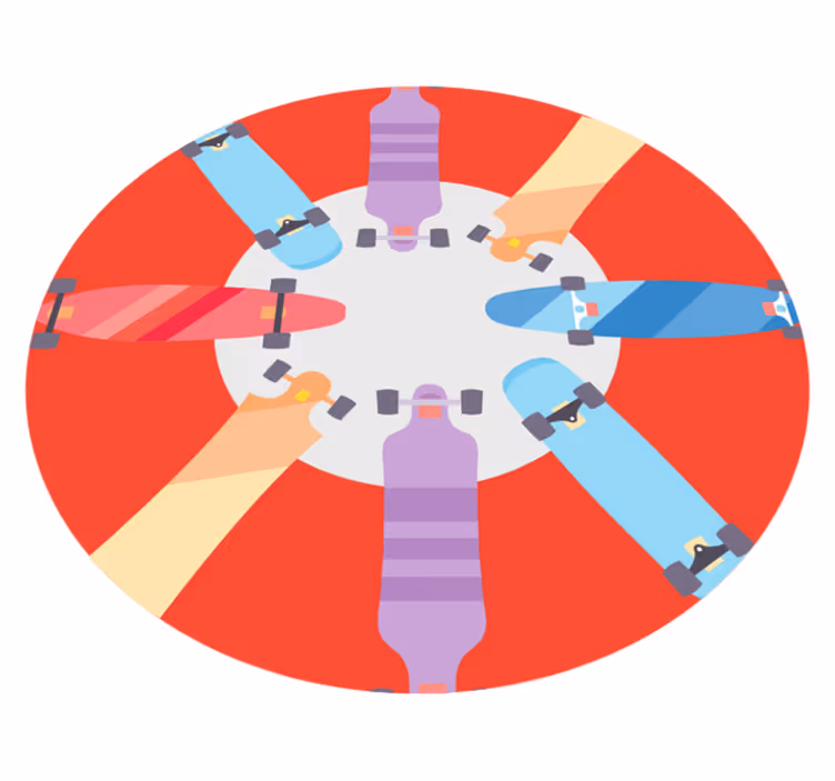 Cirkulärt brädspel Vinylmatta spel - Tenstickers