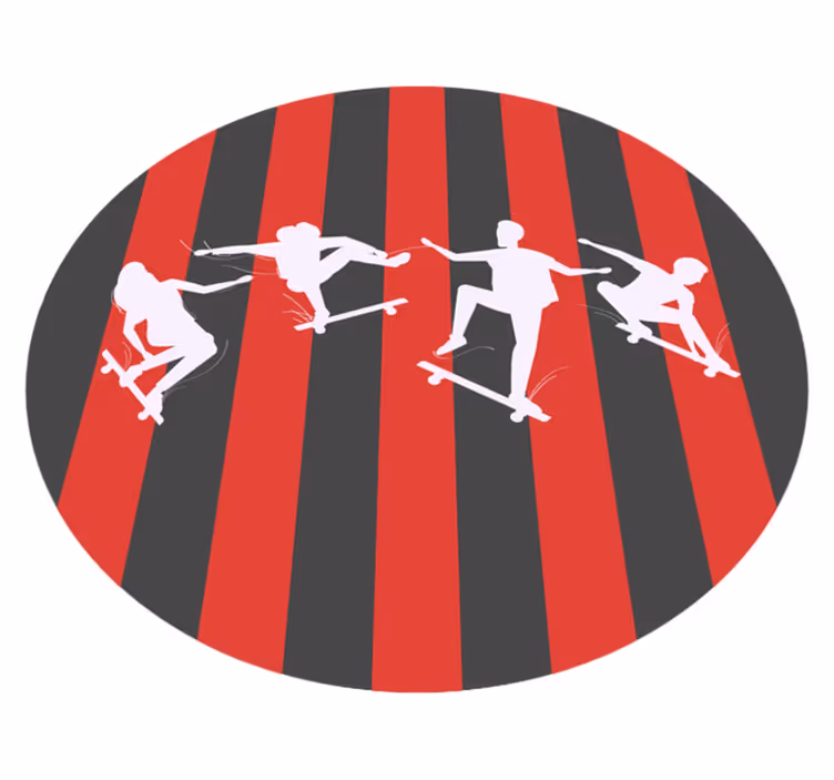Hoppskridskoåkning teen vinylmatta - Tenstickers