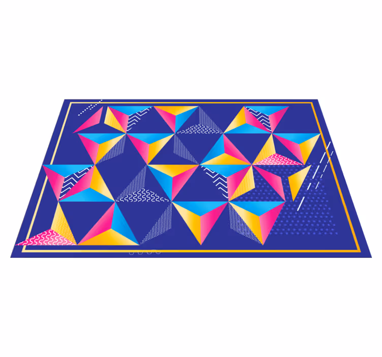 Trianglar med geometriska mattor i olika strukturer - Tenstickers