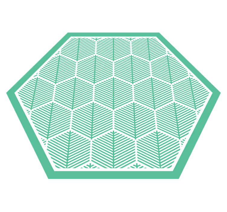 Botanisk geometri Vinylmatta blommor och växter - Tenstickers