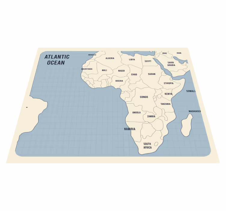 Kartkort över afrika världskarta matta - Tenstickers