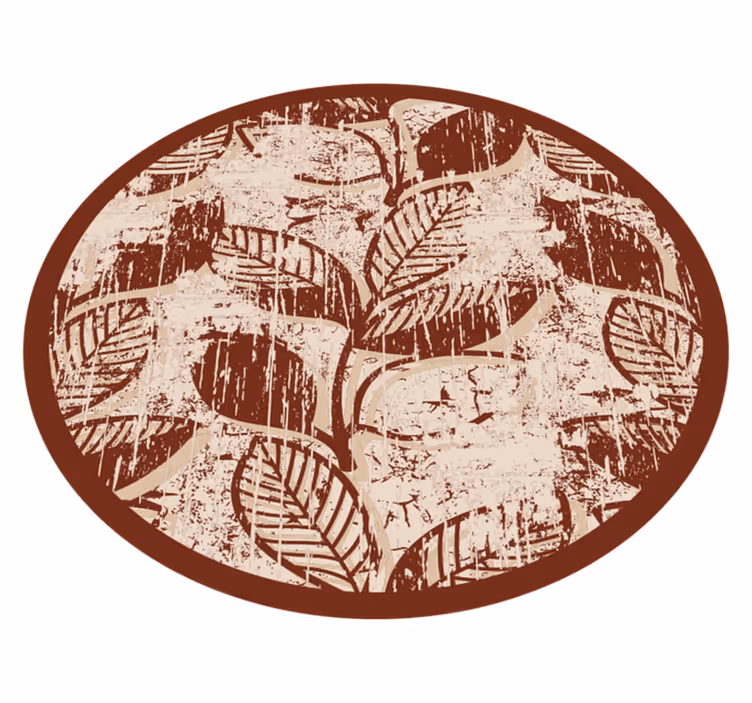 Snygga lövmönster Vinylmatta natur - Tenstickers