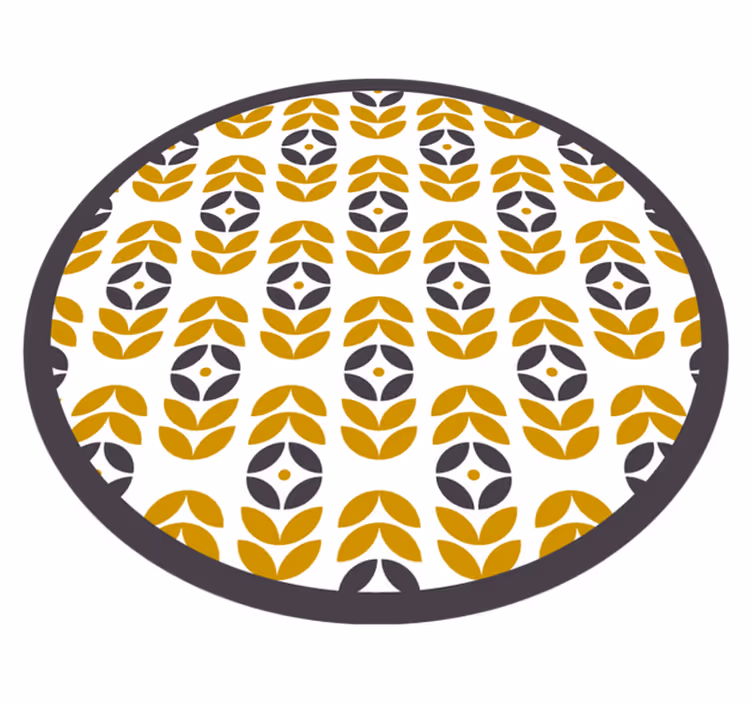Nordisk cirkulärt mönster vinylmatta - Tenstickers