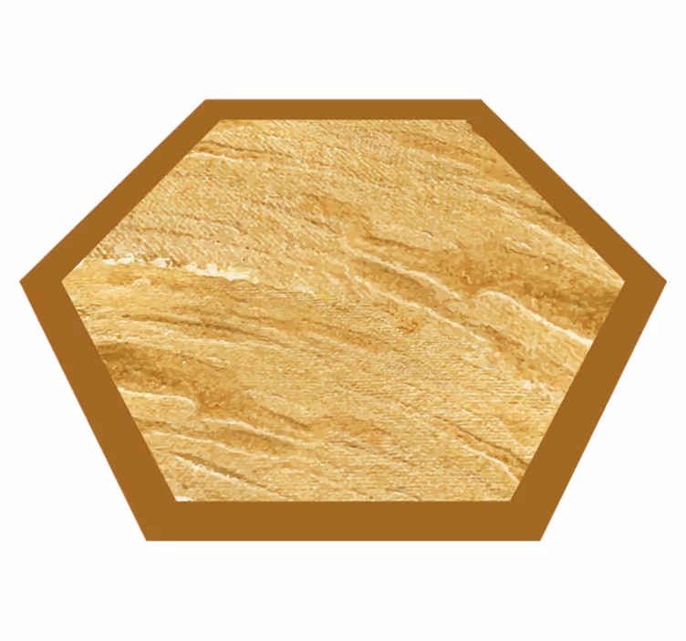 Hexagonal kornstruktur Vinylmatta träeffekt - Tenstickers