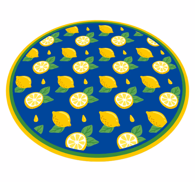 Citrus citron design Vinylmatta Kök - Tenstickers