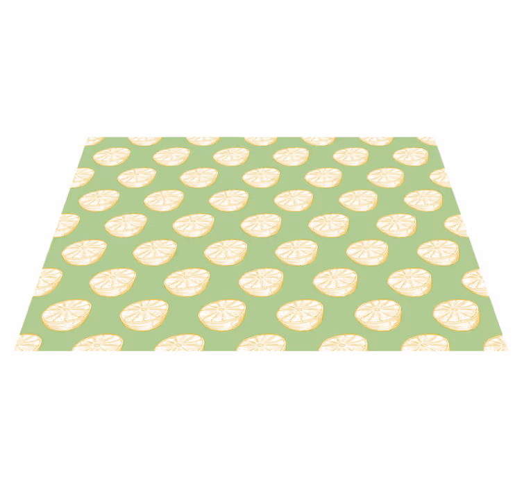 Handritad citron citrus köksgolvplattor - Tenstickers
