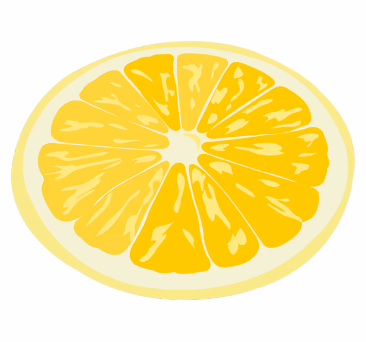 Ljus citronskiva Vinylmatta Kök - Tenstickers