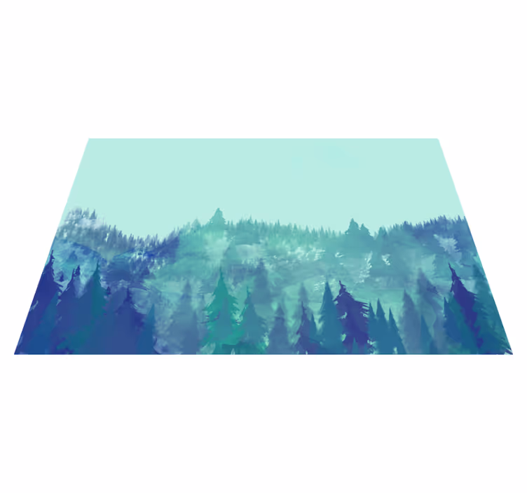 Frodig grön skog Vinylmatta natur - Tenstickers