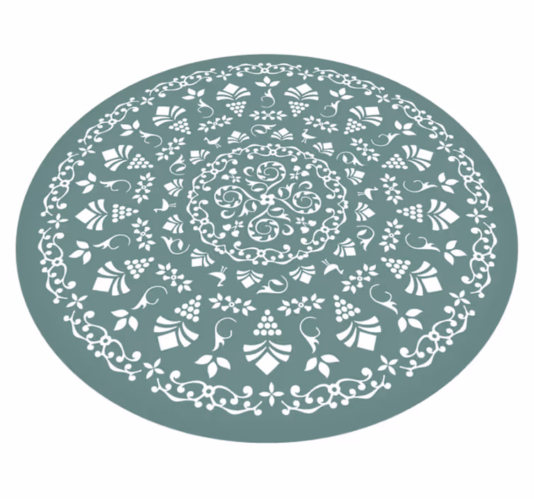 Blommönstermotiv Vinylmatta Mandala - Tenstickers