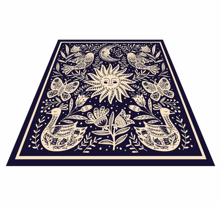 Skogsmönster nordisk vinylmatta - Tenstickers