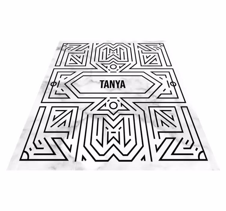 Art déco-labyrint Vinylmatta Ungdom - Tenstickers