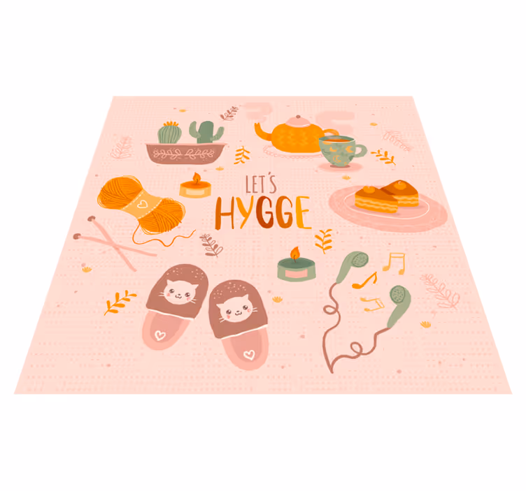 Låt oss hygge mysig design Vinylmatta Ungdom - Tenstickers