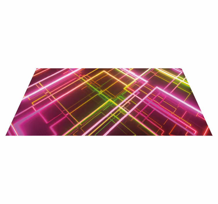 Neonlinjekonst Vinylmatta modern - Tenstickers