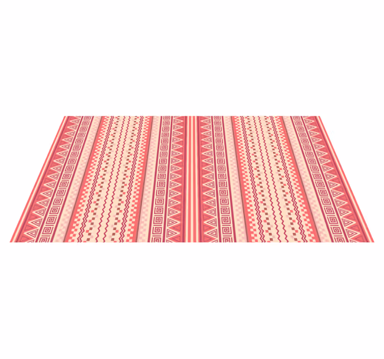 Rosa randig kelim Vinylmatta etnisk - Tenstickers