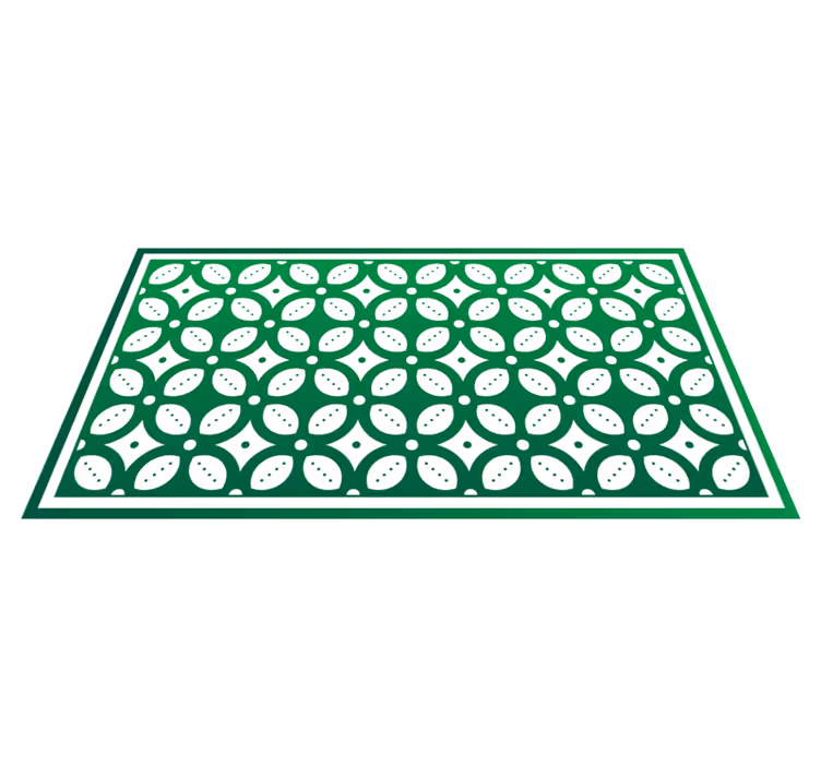 Geometriskt lövmotiv Vinylmatta Kök - Tenstickers