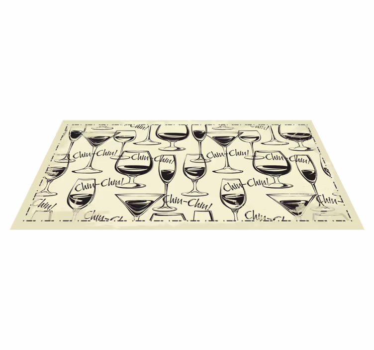 Skål vinglas Vinylmatta Kök - Tenstickers