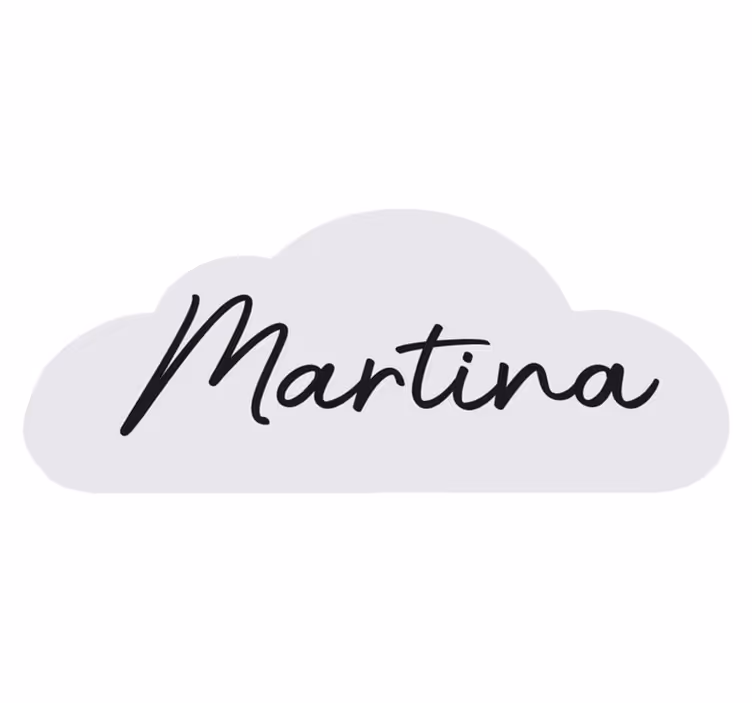 Grå moln med namn personlig matta - Tenstickers