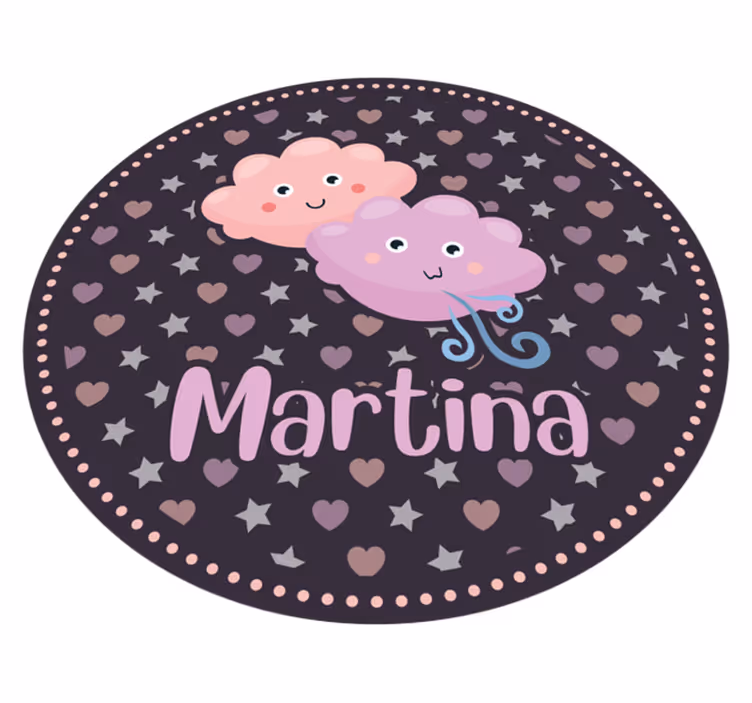 Lila moln med namn Andra Vinylmattor - Tenstickers
