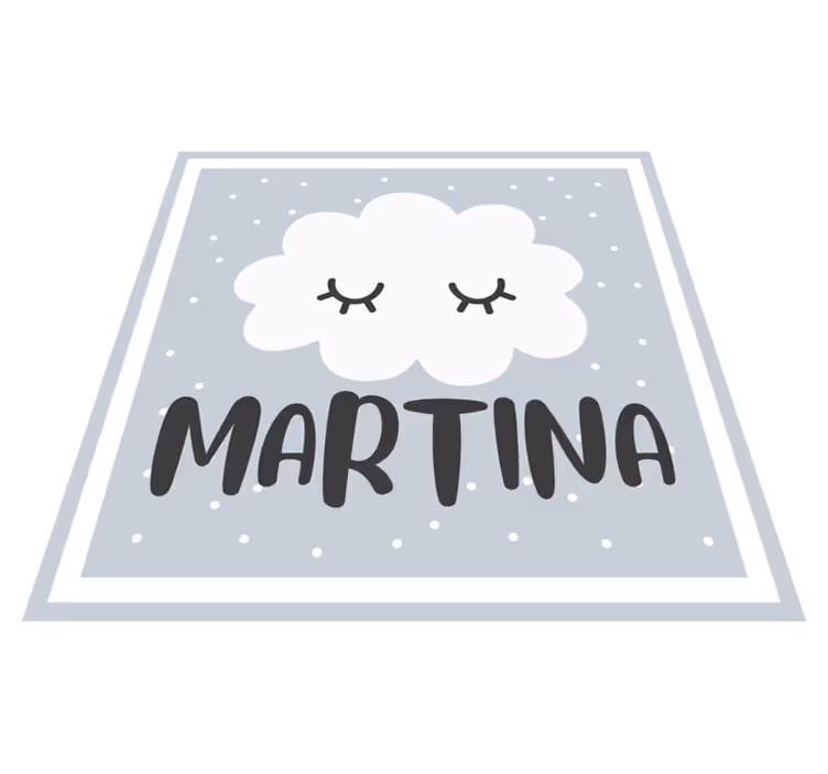 Prickigt moln med namn personlig matta - Tenstickers
