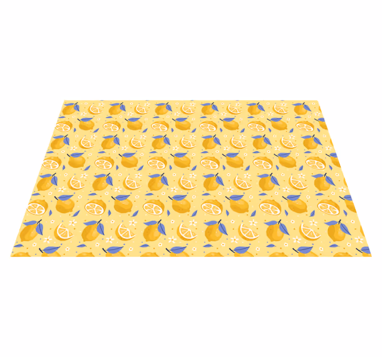 Citronmönster glädje Vinylmatta Kök - Tenstickers